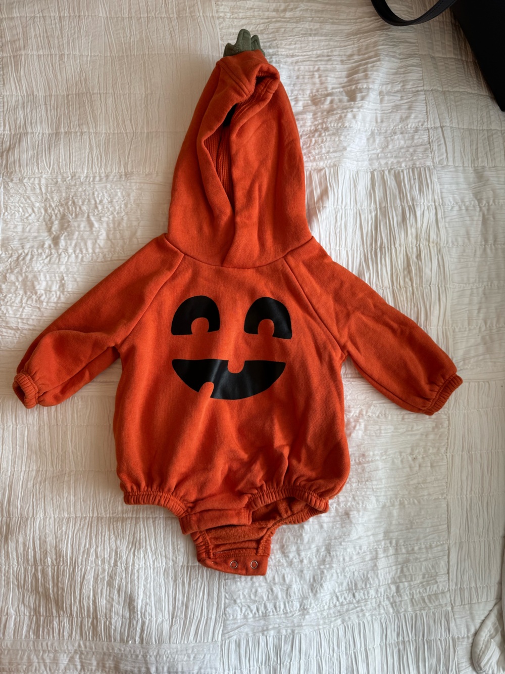 Orange Jack O’Lantern Hoodie Sweatshirt with Black Graphic for Halloween